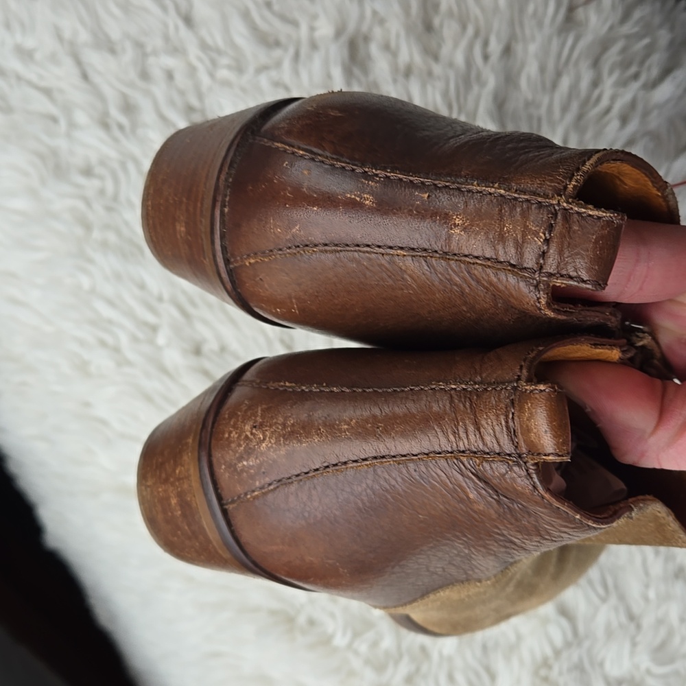 Madewell Cait Distressed Suede/ Leather Ankle Bootie US 7 - Picture 12 of 13
